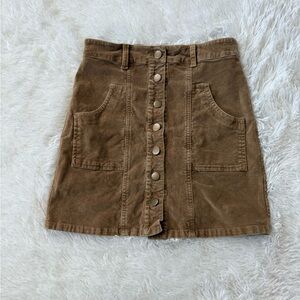 Altar'd State Brown Mini Skirt